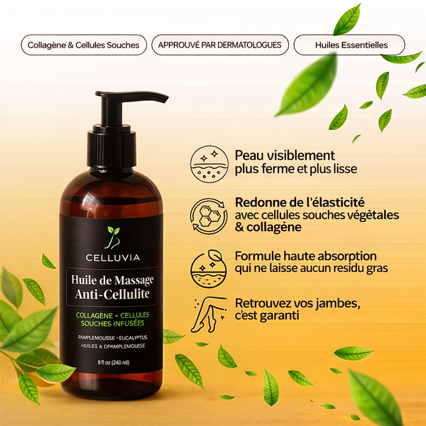 Celluvia- huile de massage anti-cellulite
